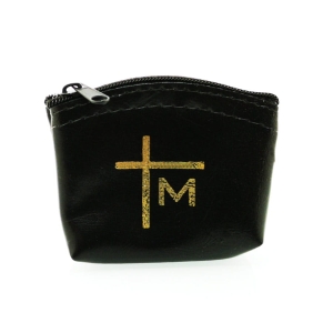 Etui na rózaniec suwak, grube - czarne