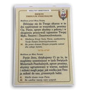 MODLITWY MINISTRANTA ŚWIĘTE TRIDUUM PASCHALNE - LAMINOWANE