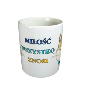 Kubek porcelanowy 39 - Miłośc wszystko znosi