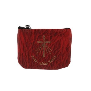 Etui na rózaniec suwak - bordowe