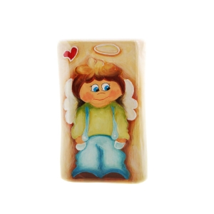 ANIOŁEK MALOWANY NA DESCE mały