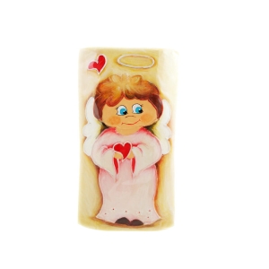 ANIOŁEK MALOWANY NA DESCE mały