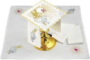 KOMPLET HAFTOWANEJ BIELIZNY KIELICHOWEJ 067