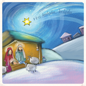 PODKŁADKA KORKOWA ŚWIĄTECZNA 1 - STAJENKA