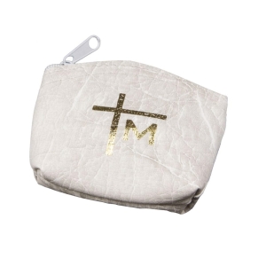 Etui na różaniec suwak, grube - jasno szare