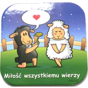 PODKŁADKA KORKOWA 38 - ZAKOCHANE OWIECZKI