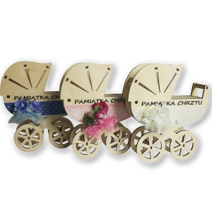 Pamiątka Chrztu Świętego - wózek