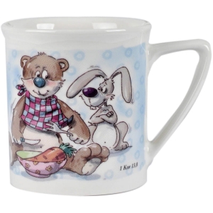 KUBEK PORCELANOWY 9 - MIŚ I ZAJĄC