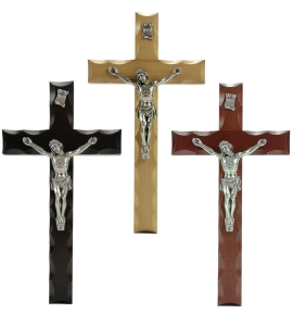 Krzyż drewniany frezowany 28 cm
