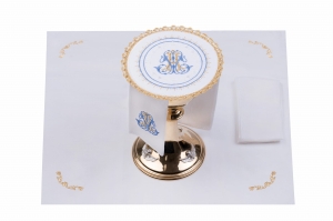 KOMPLET HAFTOWANEJ BIELIZNY KIELICHOWEJ Z LNU 5007