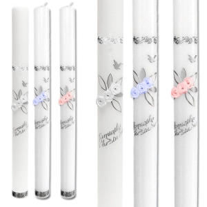 Świeca do Chrztu Świętego, srebrna 4805