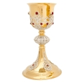 Kielich złocony ze srebrną koszulką