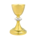 Kielich ażurowym - srebrzonym łącznikiem