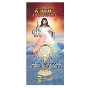 Baner z hasłem roku - Posłani w pokoju Chrystusa