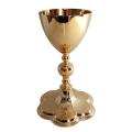 Kielich mszalny, prosty, pozłacany