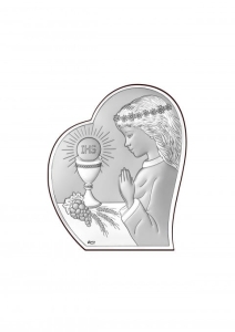 Obrazek srebrny - Pamiątka Pierwszej Komunii Świętej DS127/2A