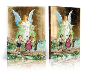 Ikona Anioł Stróż z dziećmi