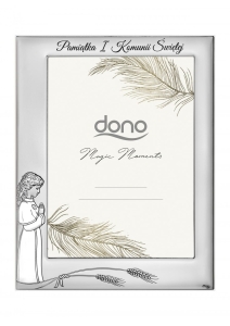 Ramka srebrna Pamiątka Pierwszej Komunii Świętej DS105/10A