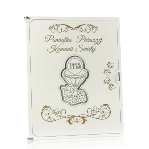 Pudełko ze sklejki z Biblią na każdy dzień - Pamiątka Pierwszej Komunii Świętej