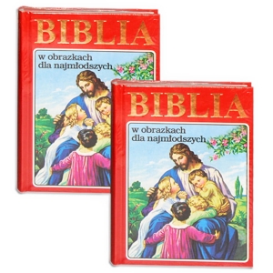 Mała Biblia w obrazkach dla najmłodszych - czerwona