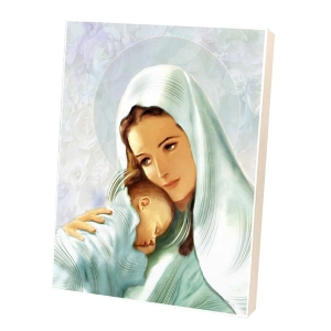 Obrazek na desce - Matka Boża z Dzieciątkiem D-7