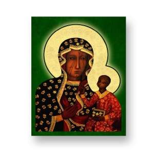 Obrazek na desce - Matka Boska Częstochowska C-09