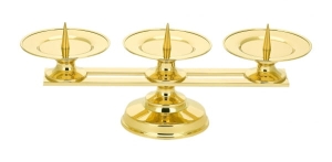 Lichtarz świecznik potrójny ołtarzowy pod świece 13 cm