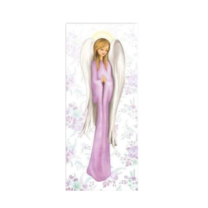 Obrazek na desce 31,5 cm - Anioł różowy