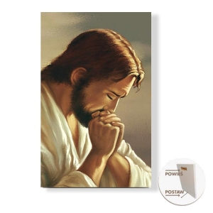 Obrazek na desce 27 cm - Pan Jezus Modlący