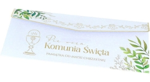 Pamiątka Pierwszej Komunii Świętej - kartka od Matki Chrzestnej