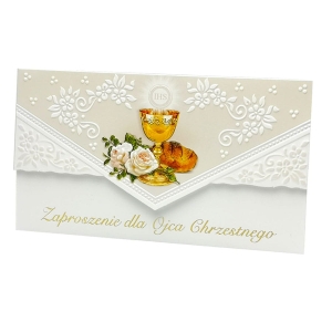 Zaproszenie na I Komunię Świętą  dla Ojca Chrzestnego 7577