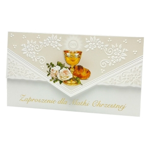 Zaproszenie na I Komunię Świętą  dla Matki Chrzestnej 7577