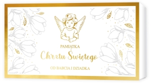 Pamiątka Chrztu Świętego od Babci i Dziadka - pudełeczko 