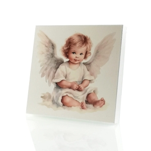 Obrazek na desce 17 cm -  Aniołek K6
