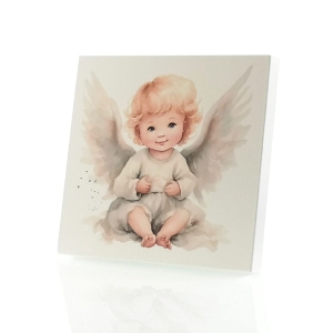 Obrazek na desce 17 cm -  Aniołek K9