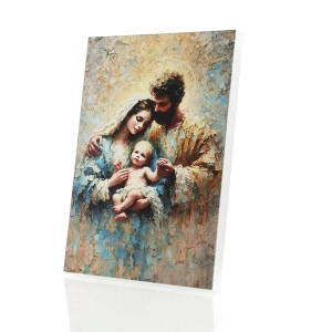 Obrazek na desce 27 cm - Święta Rodzina M45
