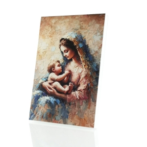 Obrazek na desce 27 cm - Matka Boża z Dzieciątkiem M49