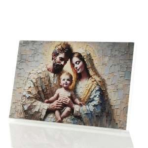 Obrazek na desce 27 cm - Święta Rodzina M47