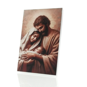 Obrazek na desce 27 cm - Święta Rodzina M57