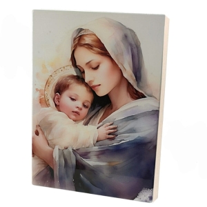 Obrazek na desce 27 cm - Matka Boża z Dzieciątkiem M31