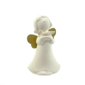 Aniołek gipsowy z gołąbkiem 11 cm A102