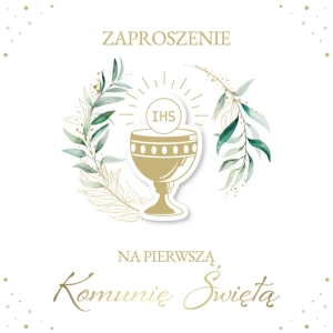 Zaproszenie na Pierwszą Komunię Świętą (5 szt)