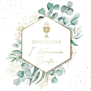 Zaproszenie na Pierwszą Komunię Świętą (5 szt)