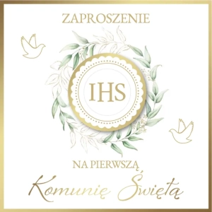 Zaproszenie na Pierwszą Komunię Świętą (5 szt)