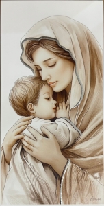 Obrazek na desce - Madonna z Dzieciątkiem CU106/2