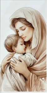 Obrazek na desce - Madonna z Dzieciątkiem CU106/2S
