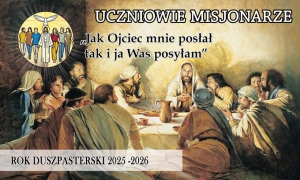 Baner Pielgrzymi Misjonarze Poziomy 210x125cm