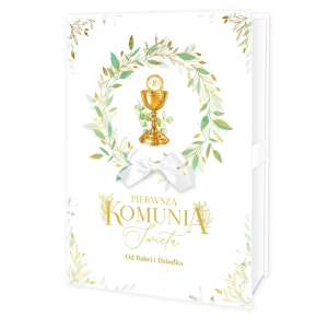Pamiątka Pierwszej Komunii Świętej od Babci i Dziadka - pudełko na wszystkie pamiątki