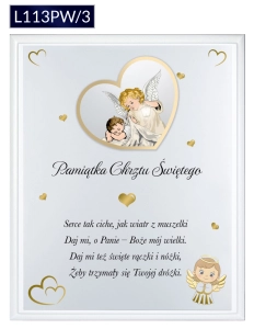 Obrazek na desce, panel - Pamiątka Chrztu Świętego