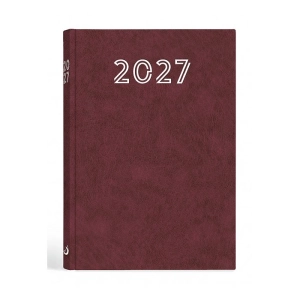 Kalendarz, terminarz A5 2027 bordowy